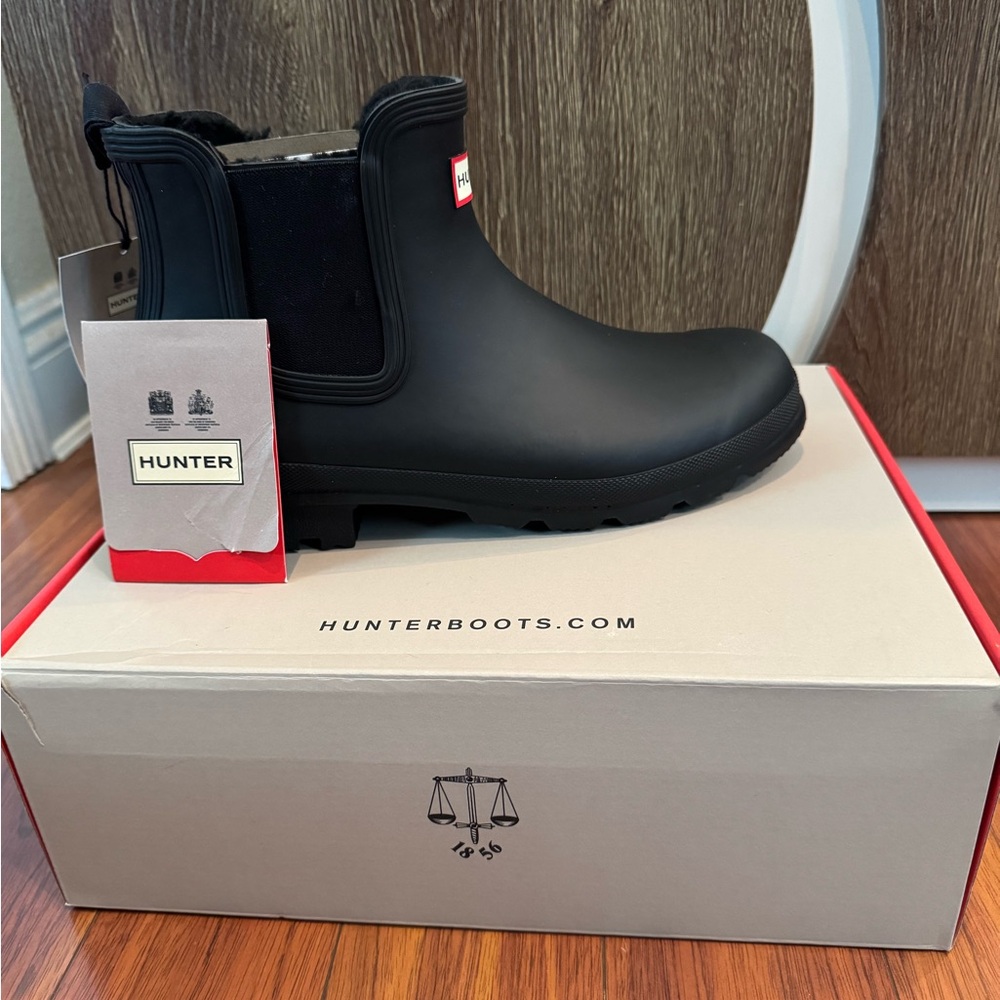 Hunter Black Original Insulated Chelsea Men's Boots